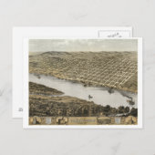 Leavenworth Kansas - Historische Karte (Vorne/Hinten)