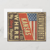 Leavenworth Kansas Postkarte (Vorne/Hinten)