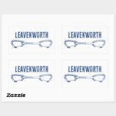 Leavenworth Klettergurte Quickdraw Rechteckiger Aufkleber (Blatt)