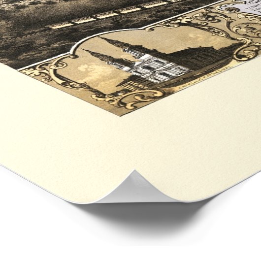 Leavenworth, KS Panoramic Map - 1869 Poster (Ecke)