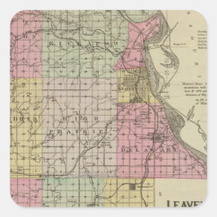 Leavenworth Landkreis, Kansas Quadratischer Aufkleber