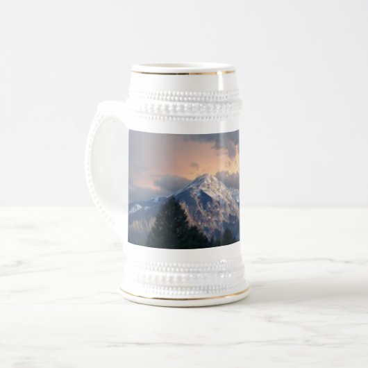 "Leavenworth, Wa Gebirgs" Bier Stein Bierglas (Vorderseite Links)