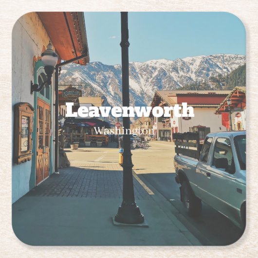 Leavenworth - Washington Rechteckiger Pappuntersetzer (Vorderseite)