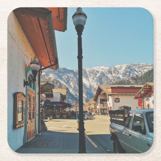 Leavenworth - Washington Rechteckiger Pappuntersetzer (Vorderseite)