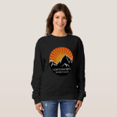 Leavenworth Washington Retro Sunset Mountains Vint Sweatshirt (Vorne ganz)