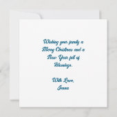 Leavenworth, Washington zu Weihnachten Karte (Rückseite)