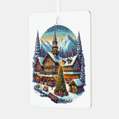 Leavenworth, Washington zu Weihnachten Ornament Aus Metall (Vorderseite links)