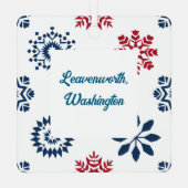 Leavenworth, Washington zu Weihnachten Ornament Aus Metall (Rückseite)