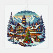 Leavenworth, Washington zu Weihnachten Ornament Aus Metall (Vorderseite)