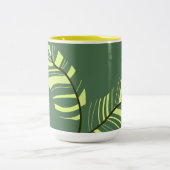 Leaves abstract zweifarbige tasse (Mittel)