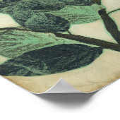 Leaves and Branches on Cream Background Poster (Ecke)