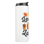 Leaves And Latte Fall Autumn Thermosbecher (Nach links gedreht)