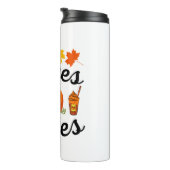 Leaves And Latte Fall Autumn Thermosbecher (Nach rechts gedreht)