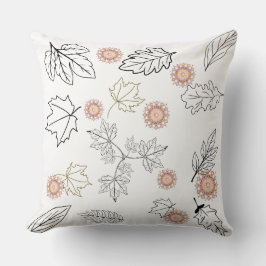 Leaves and Mandalas Pattern Kissen
