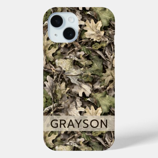 Leaves Camouflage Personalized Case-Mate iPhone Hülle (Rückseite)