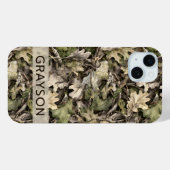 Leaves Camouflage Personalized Case-Mate iPhone Hülle (Rückseite (Horizontal))