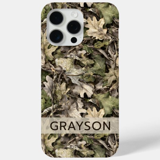 Leaves Camouflage Personalized Case-Mate iPhone Hülle (Rückseite)