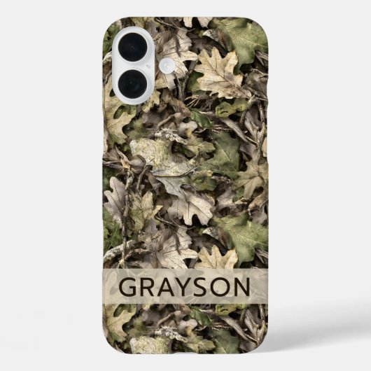Leaves Camouflage Personalized Case-Mate iPhone Hülle (Rückseite)