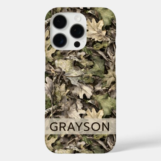 Leaves Camouflage Personalized Case-Mate iPhone Hülle (Rückseite)
