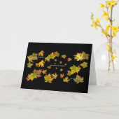 Leaves card karte (Gelbe Blume)