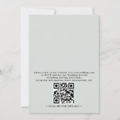 Leaves Eucalyptus Gold Budget QR Code Wedding Einladung (Rückseite)