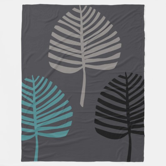 Leaves Fleecedecke (Vorderseite)