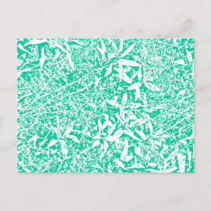 Leaves (Green and White) Postkarte