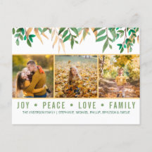 Leaves Green Joy Peace Love Family Foto Collage