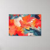 Leaves In The Wind – Abstract Autumn Motion Leinwanddruck (Vorderseite)