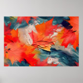 Leaves In The Wind – Abstract Autumn Motion Poster (Vorne)