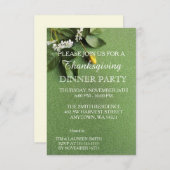 Leaves of Autumn Thanksgiving Dinner Party Einladung (Vorne/Hinten)