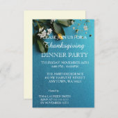 Leaves of Autumn Thanksgiving Dinner Party Einladung (Vorne/Hinten)