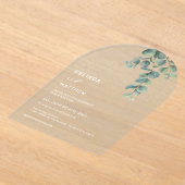 Leaves Watercolor Flowers Clear Arch Acryleinladungen (Ablage )