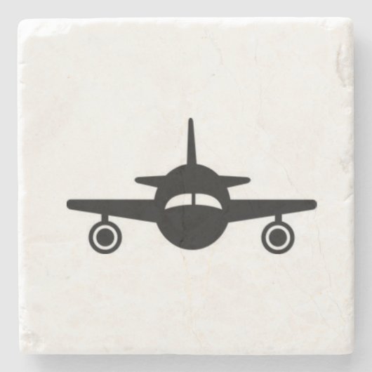 Leavin' auf einem Jet-Flugzeug - Stone Untersetzer (Vorderseite)