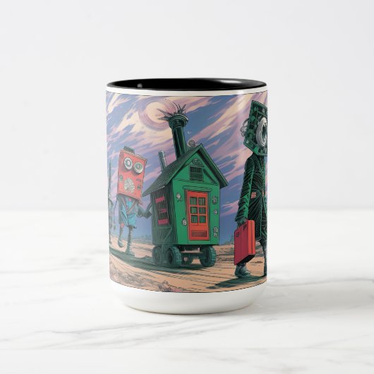 Leaving for better ground zweifarbige tasse (Mittel)