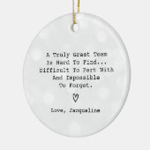 Leaving Work Colleague Retirement Goodbye Keramik Ornament (Links)