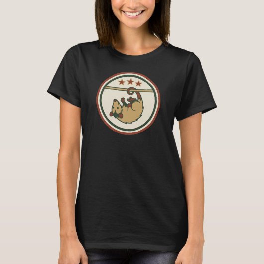 Leb schnell, friss Müll-Beuteltier T-Shirt (Vorderseite)