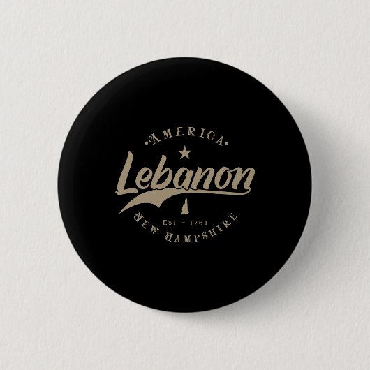 Lebanon New Hampshire Button (Vorderseite)