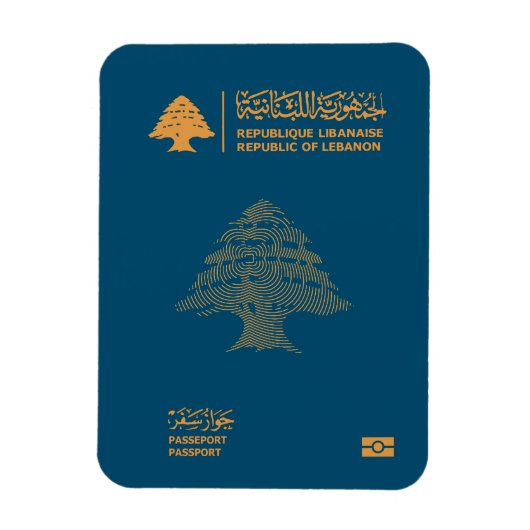 Lebanon passport magnet (Vertikal)