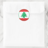 lebanon runder aufkleber (Tasche)