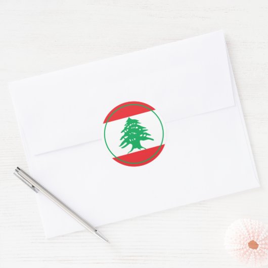 lebanon runder aufkleber (Umschlag)