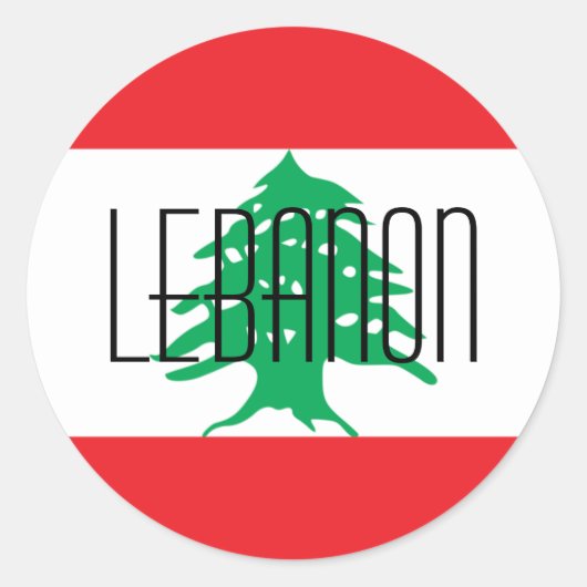 lebanon runder aufkleber (Vorderseite)
