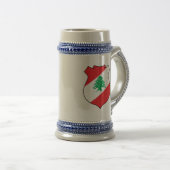 lebanonisches Emblem Bierglas (VorderseiteRechts)