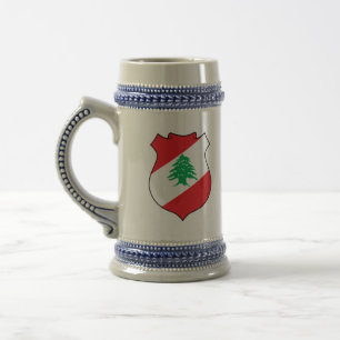 lebanonisches Emblem Bierglas