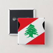 lebanonisches Emblem Button (Vorne & Hinten)