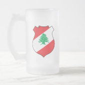 lebanonisches Emblem Mattglas Bierglas (Links)