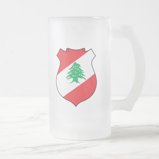 lebanonisches Emblem Mattglas Bierglas (Rechts)