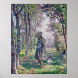 Lebasque - Mädchen und Ziegen im Wald Poster