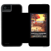 Lebaudy Luftschiff mit Weltflaggen an der Incipio iPhone Geldbeutel-Hülle (Folio Geöffnet)