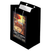 Lebaudy Luftschiff mit Weltflaggen an der Mittlere Geschenktüte (Rückseite Schrägansicht)